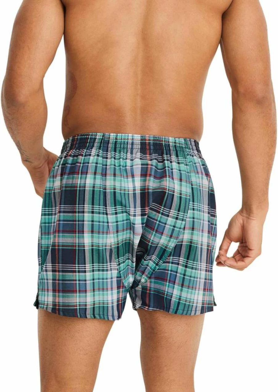 Jockey Men's Cotton Blend Blue Graphite 5-Inch Boxer Briefs - Soft Comfort Underwear