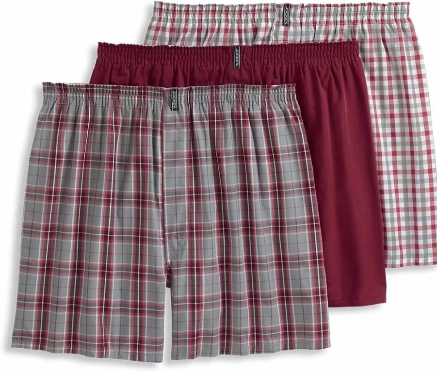 Jockey Men's Classic Cotton 5-Inch Boxer Briefs - 3 Pack Underwear Set