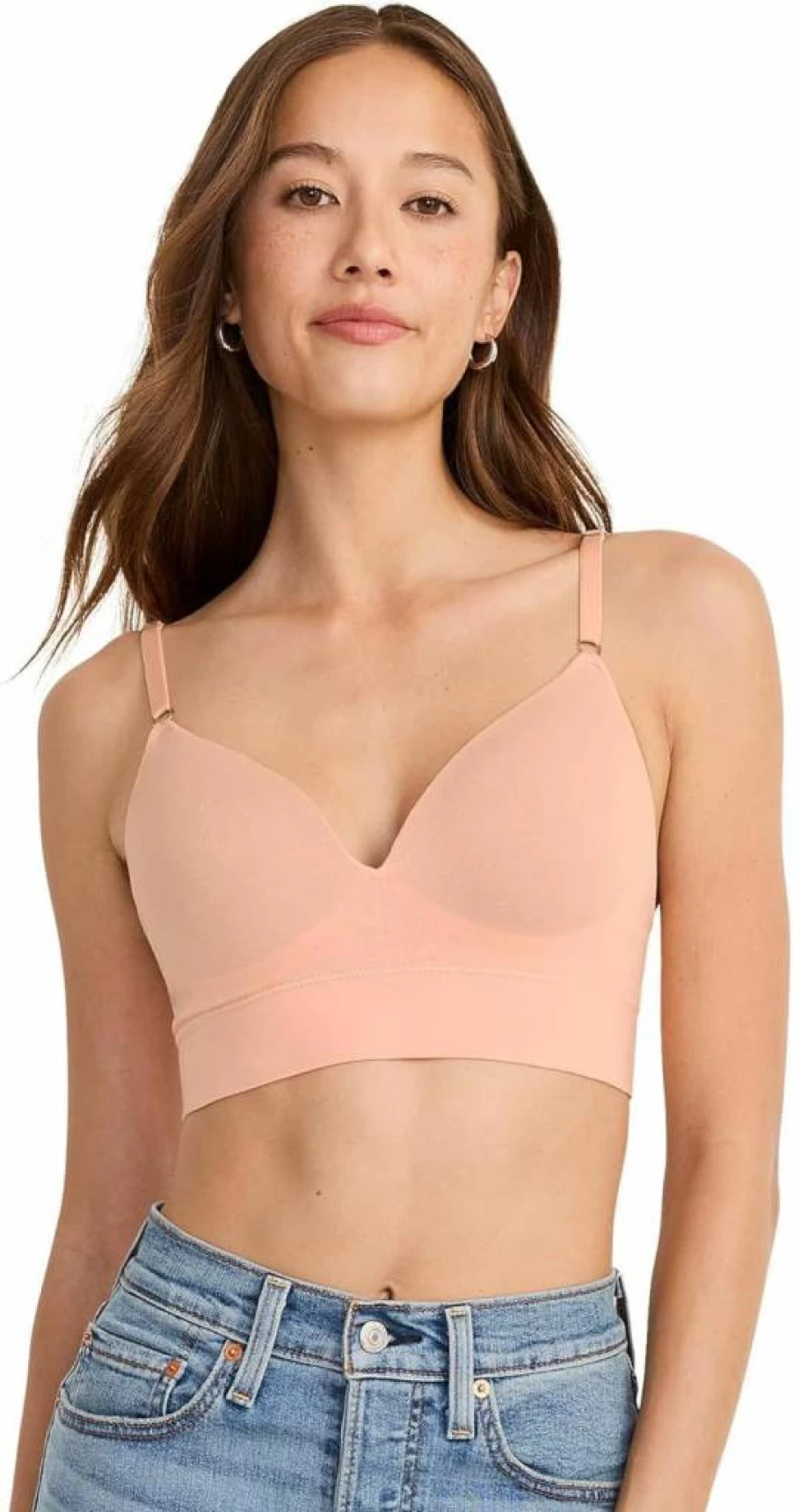 Jockey Women's Seamless Smooth T-Shirt Bralette - Comfortable Wire-Free Bra for Everyday Wear