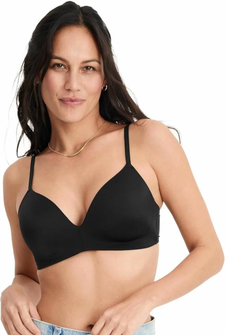 Jockey Women's Wirefree T-Shirt Bra - Smooth & Sleek Microfiber Demi Coverage Comfort Bra