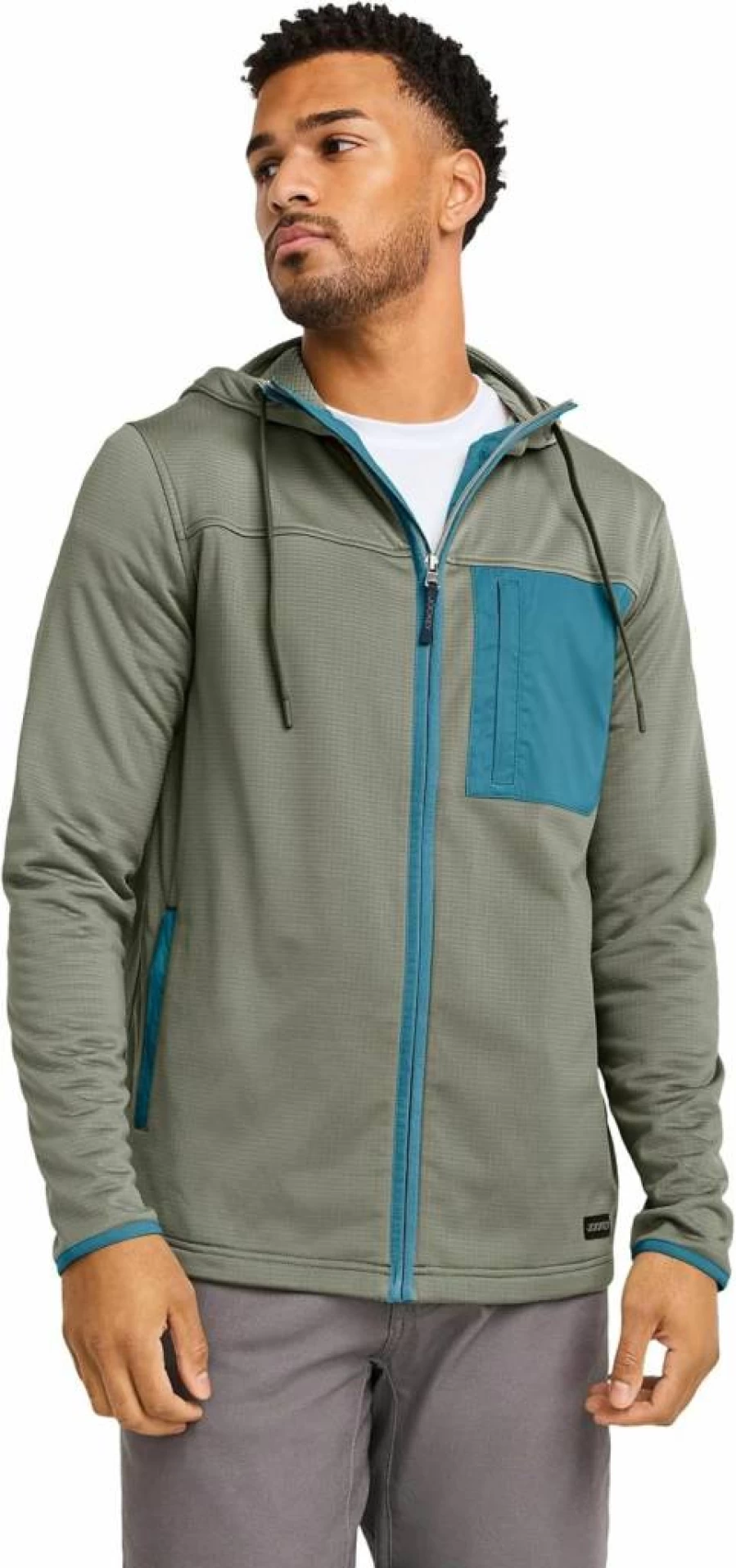 Jockey Men's Lightweight Grid Fleece Jacket - Outdoor Casualwear for Men