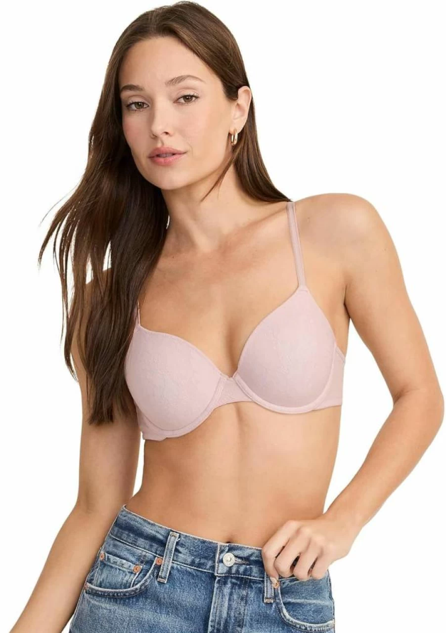 Jockey Women's Smooth & Sleek Lace Demi Underwire T-Shirt Bra - Comfortable Full Coverage Everyday Bra