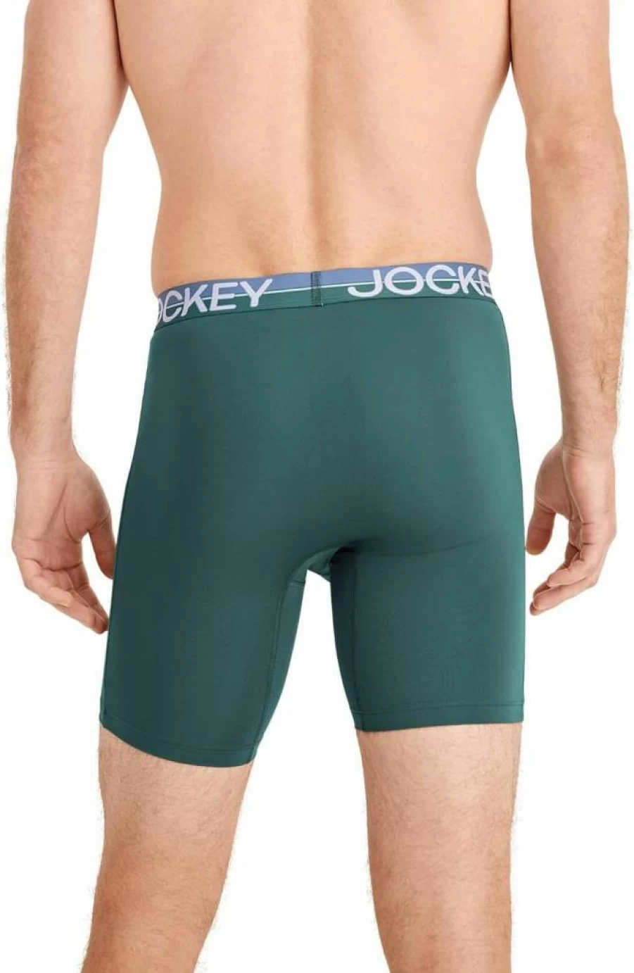 Jockey Men's Cool Comfort Microfiber 8-Inch Boxer Briefs - Breathable Stretch Underwear 3-Pack