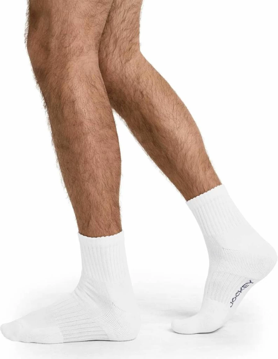 Jockey Men's Cotton Blend Everyday Quarter Socks - 8 Pack Comfort Athletic Crew Socks for Daily Wear