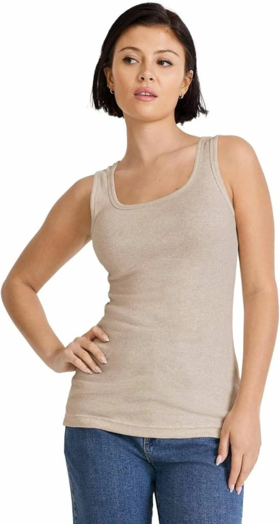Jockey Women's 100% Cotton Ribbed Tank Top - Soft Comfortable Performance Undershirt