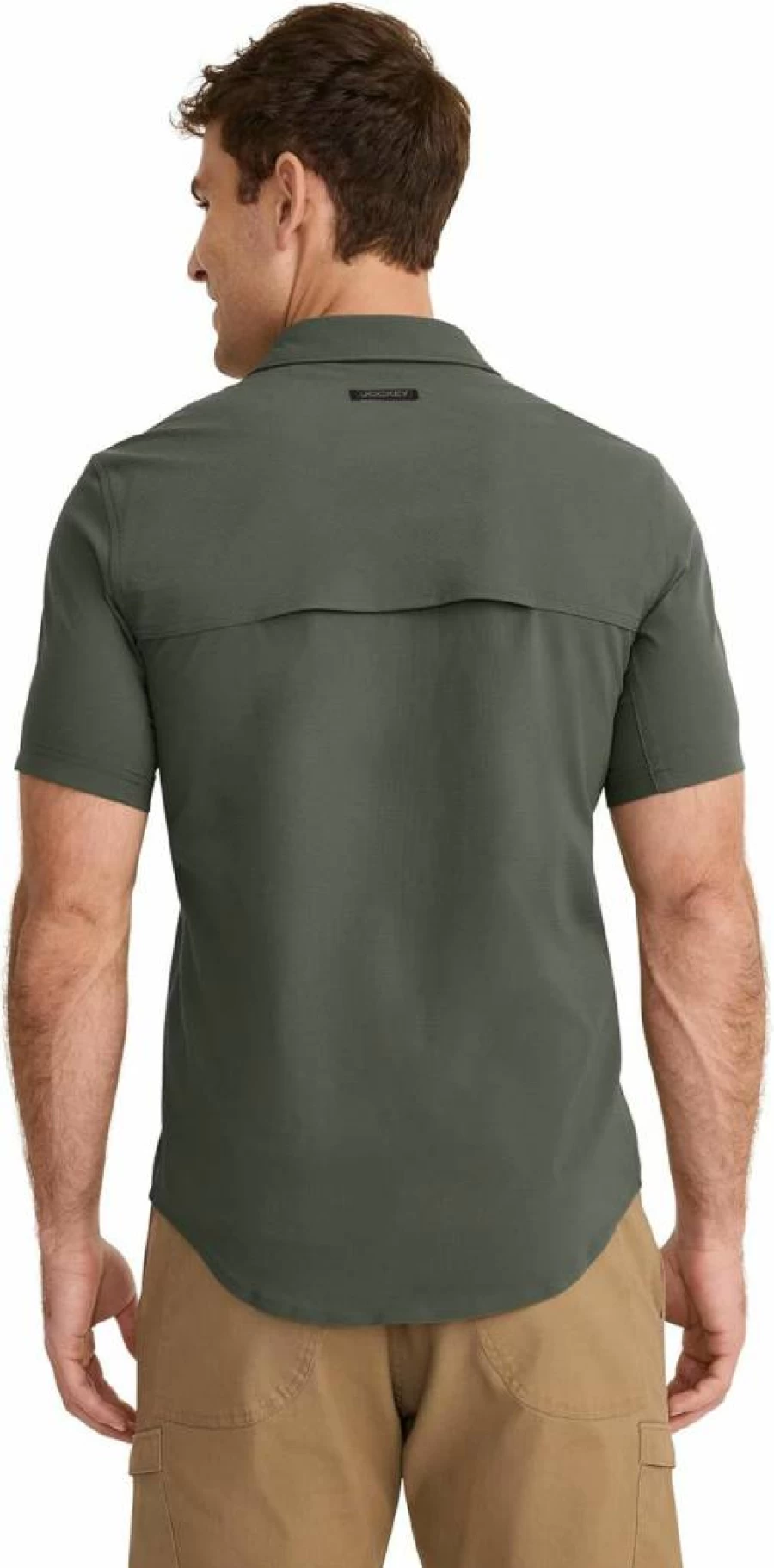 Jockey Men's Casual Short Sleeve Button-Up Shirt for Outdoor Wear
