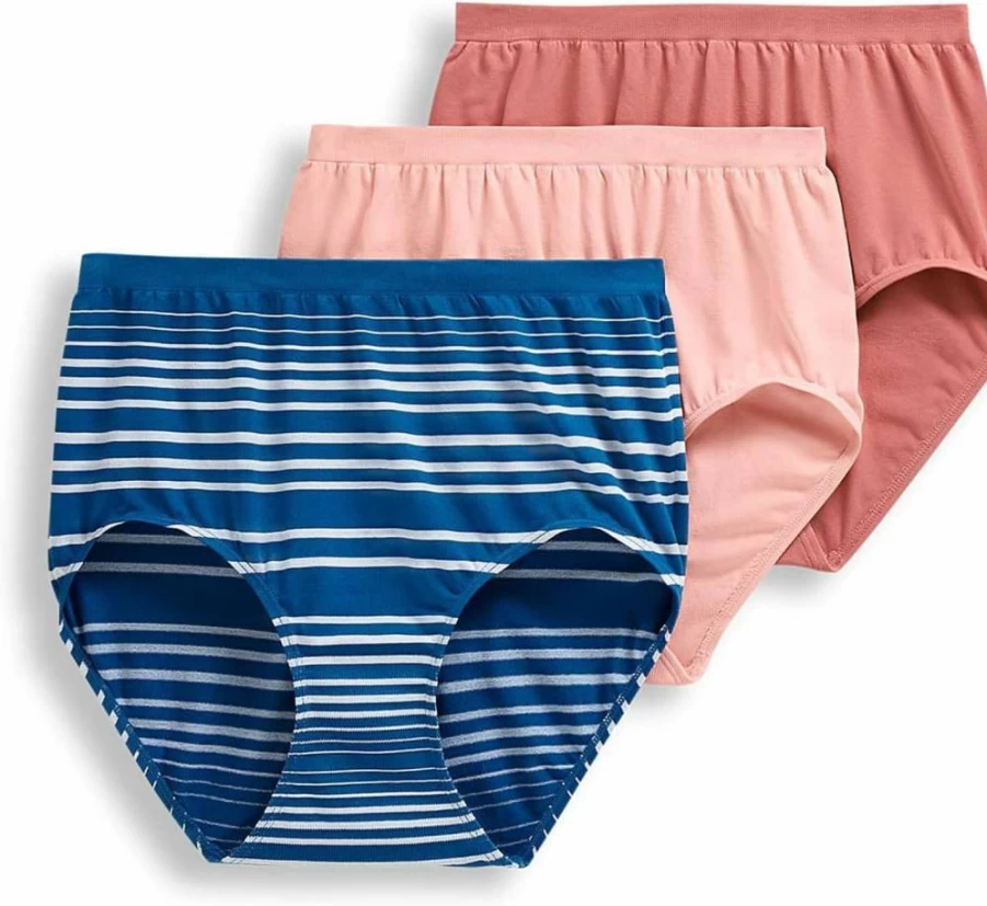 Jockey Women's Comfies Microfiber Briefs - 3 Pack Soft Comfortable Underwear