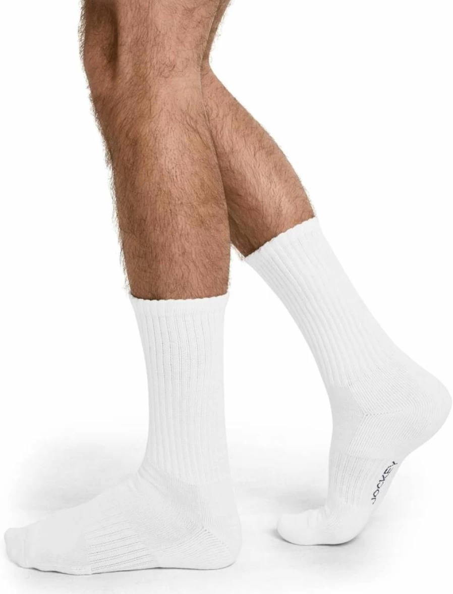 Jockey Men's Cotton Crew Socks 8-Pack - Everyday Comfort & Breathable Casual Socks for Men