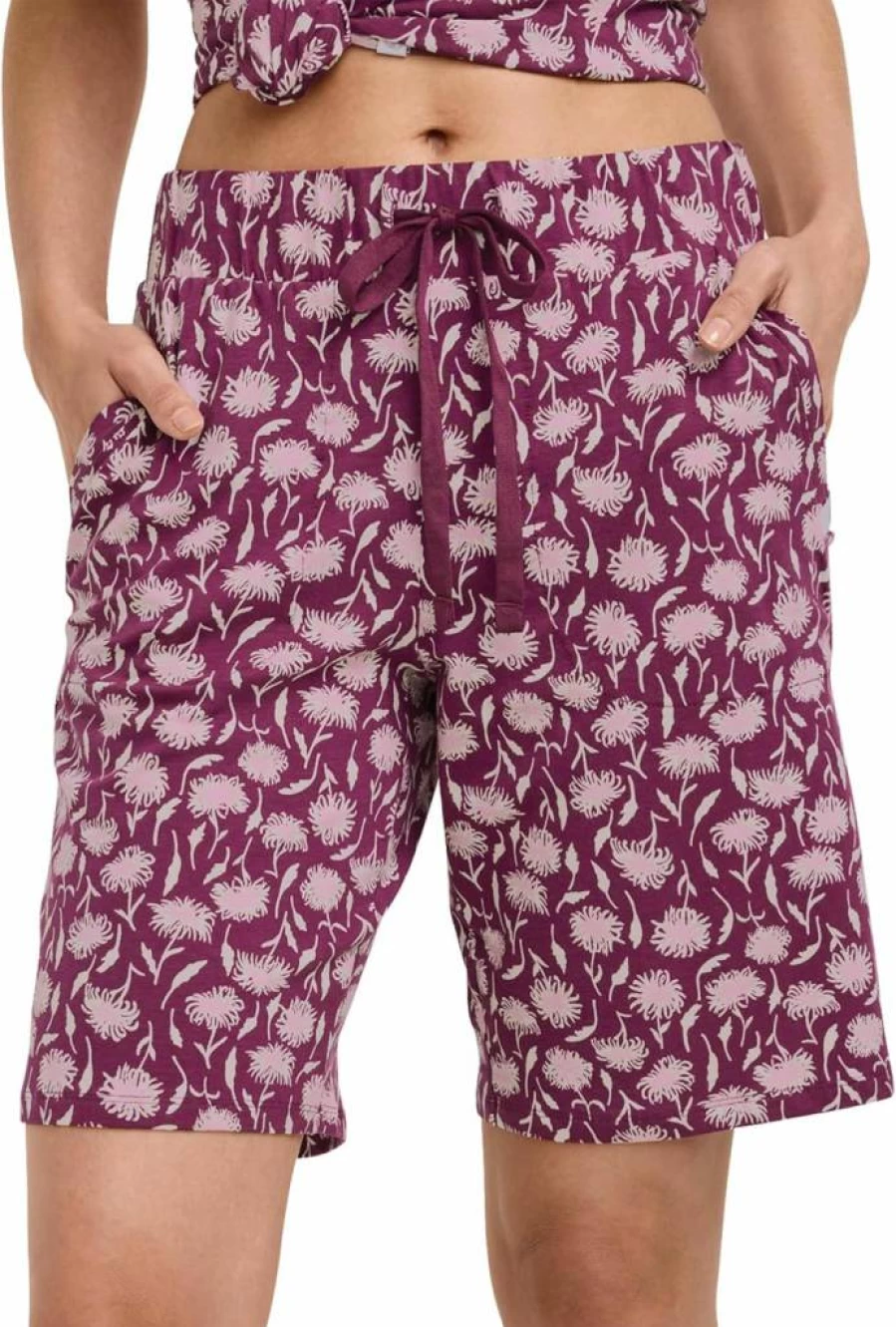 Jockey Women's Organic Cotton Stretch Sleep Shorts - Comfortable Bermuda Pajama Shorts