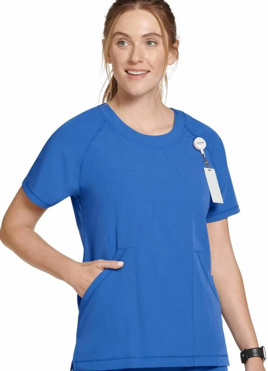 Jockey Women's Comfort Crew Scrub Top - Soft & Breathable Nursing Uniform Top