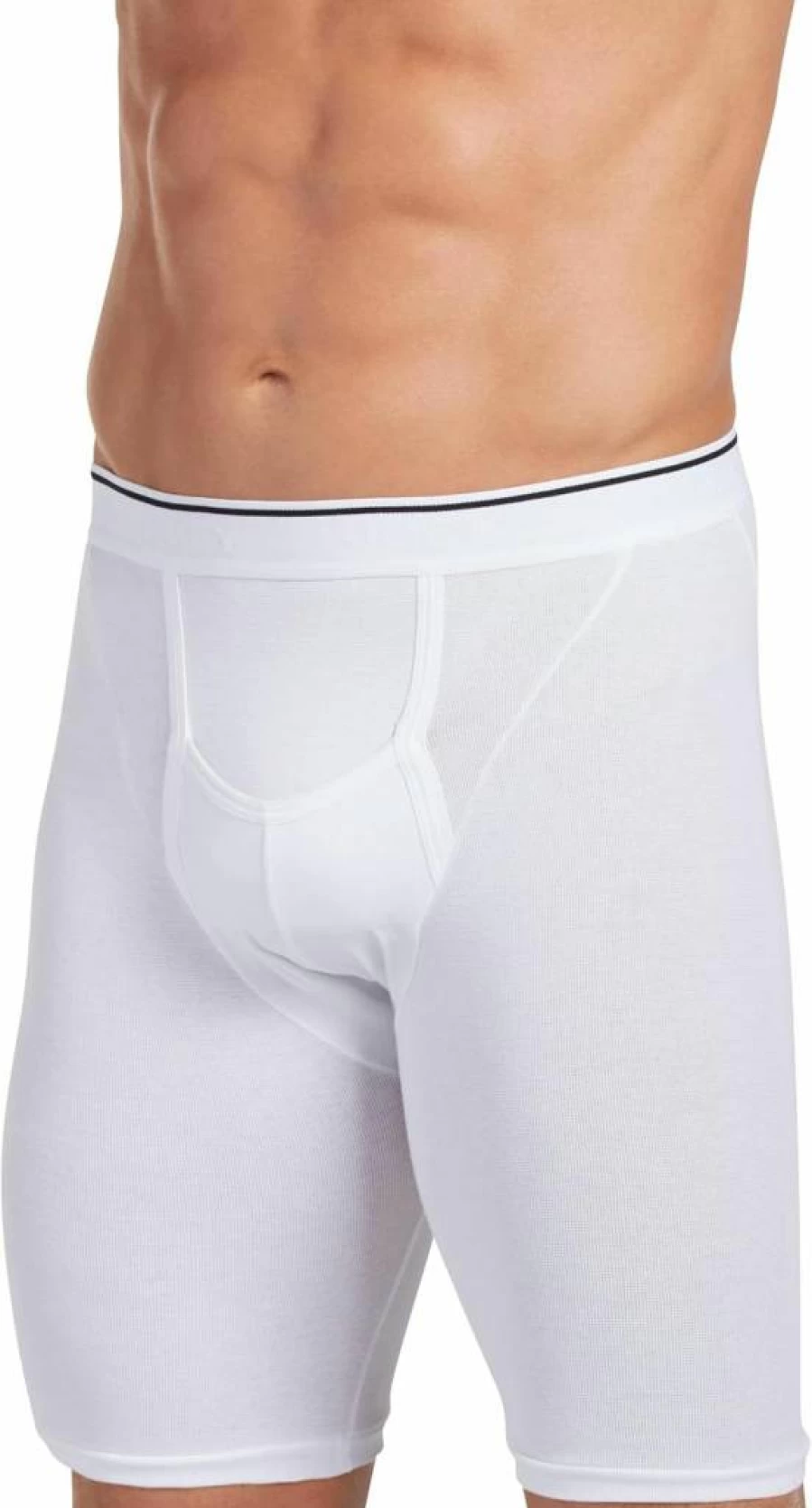 Jockey Men's Cotton 6-Pack Midway Brief Underwear with Comfort Pouch - 10-Inch Inseam