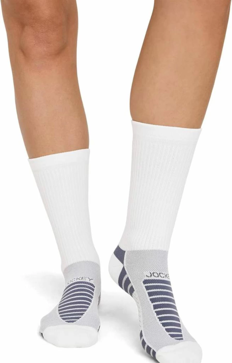 Jockey Women's Athletic Crew Socks 3-Pack - Breathable Sports Socks for Running & Workouts