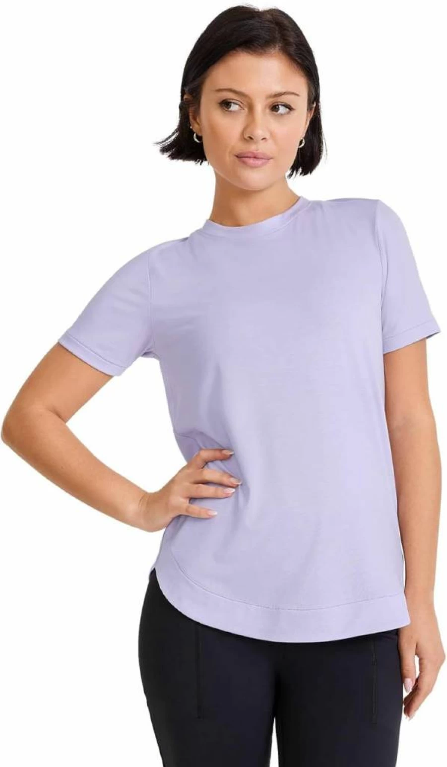 Jockey Women's Everactive Short Sleeve Crew Neck T-Shirt - Activewear Top for Comfort & Performance