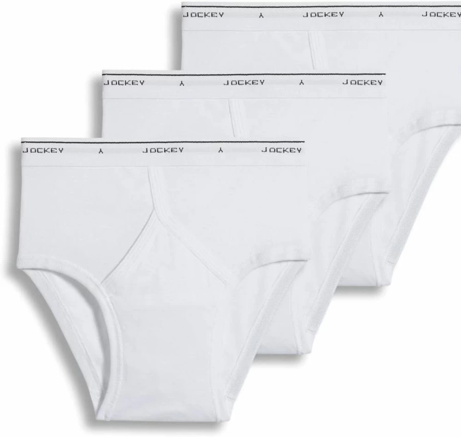 Jockey Men's Cotton Low Rise Brief Underwear - 3 Pack Comfort Fit Classic Boxer Shorts
