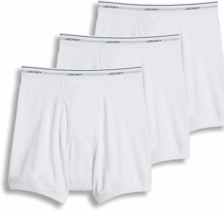 Jockey Men's Cotton 5-Inch Boxer Briefs 3-Pack - Comfortable Classic Fit Underwear for Men