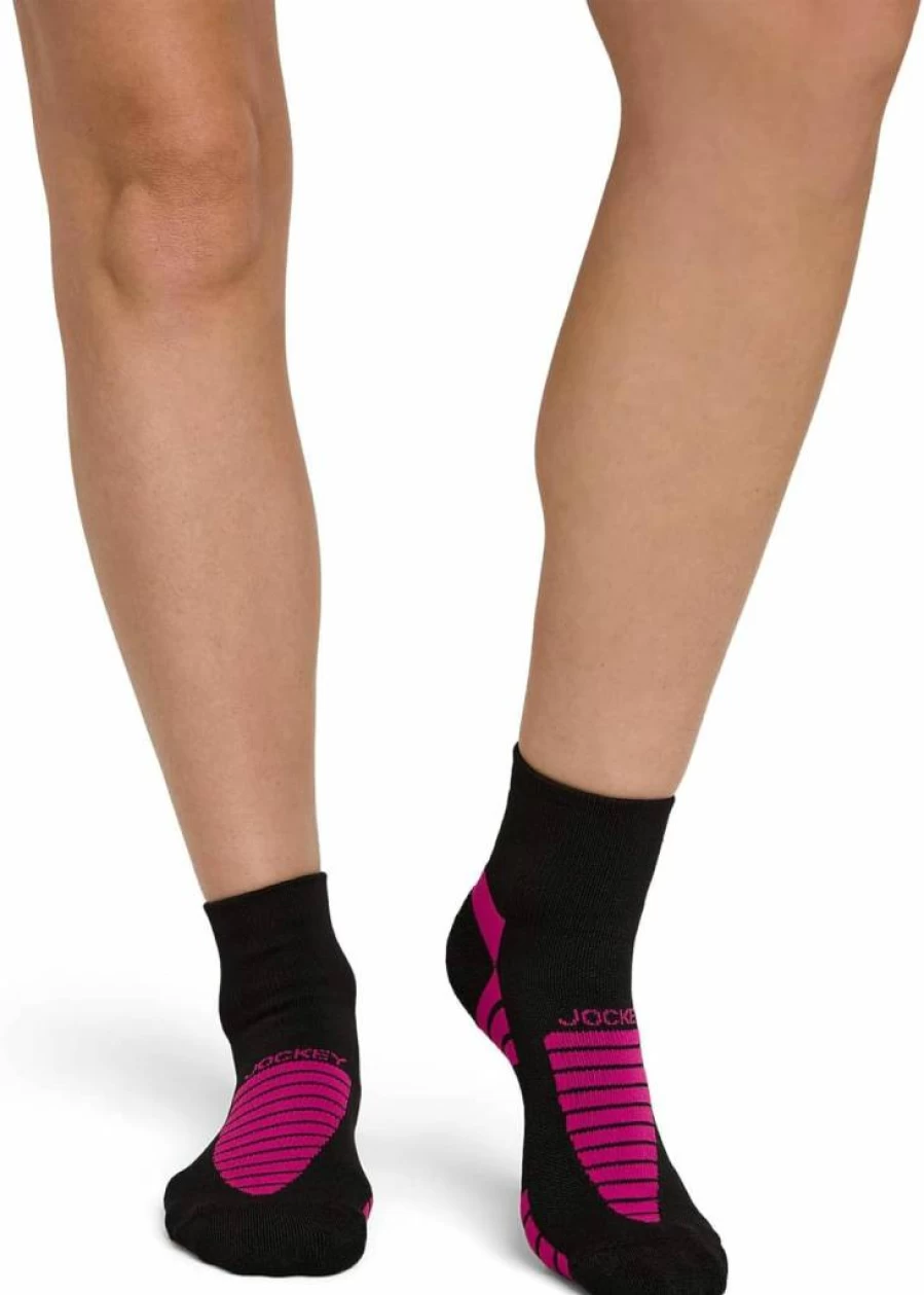 Jockey Women's Athletic Quarter Socks 3-Pack - Breathable Sports Socks for Running & Workouts