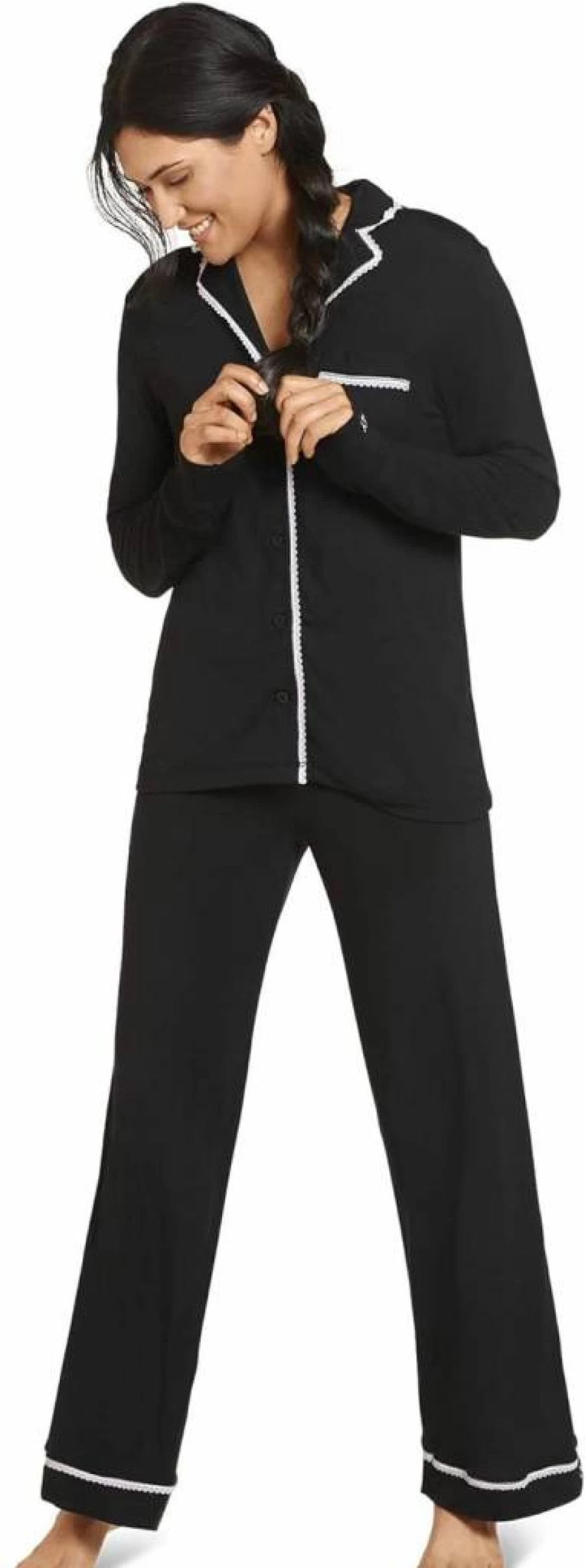 Jockey Women's Cooling Modal Sleepwear Set - Soft Long Sleeve Top & Comfortable Pants for Nightwear