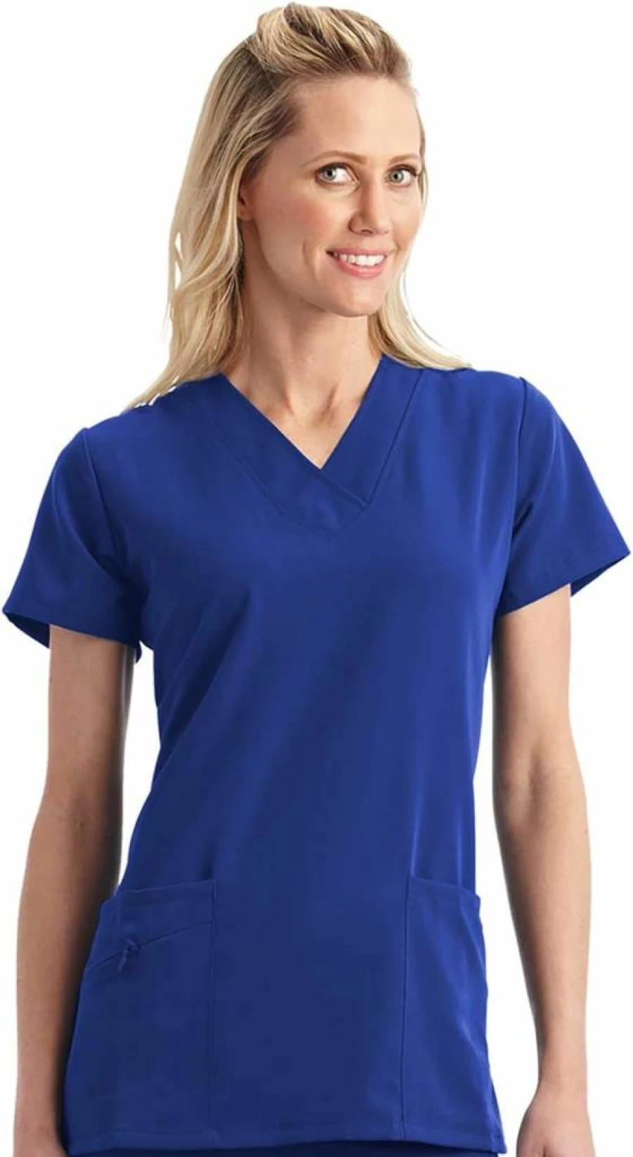 Jockey Women's V-Neck Crossover Scrub Top - Comfortable & Stylish Medical Uniform Top