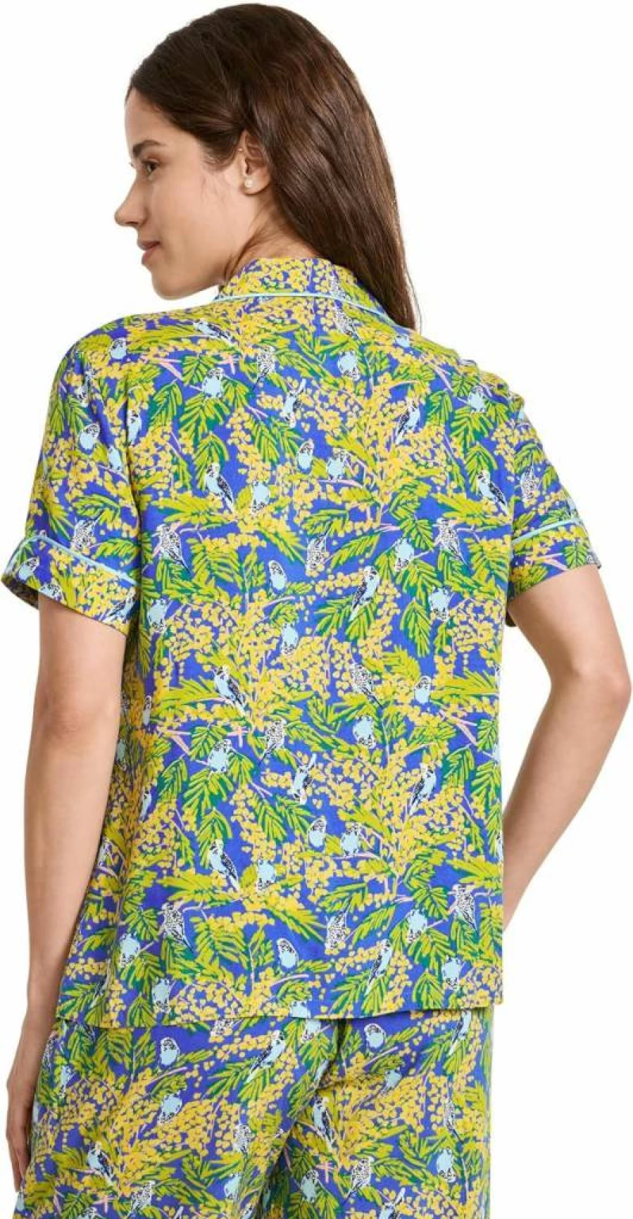 Jockey Women's Soft Touch Luxe Woven Short Sleeve Sleepwear Top