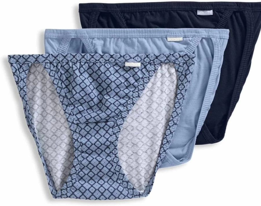 Jockey Women's Elance Bikini Underwear 3-Pack - Comfortable String Panties Multipack