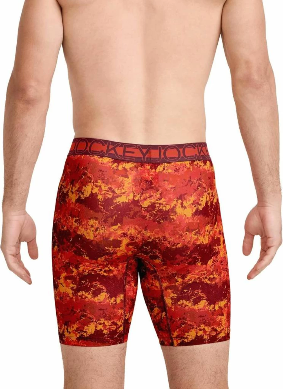 Jockey Men's Sport Stability Boxer Briefs 9" Long Leg with Pouch - Microfiber Underwear for Comfort & Support