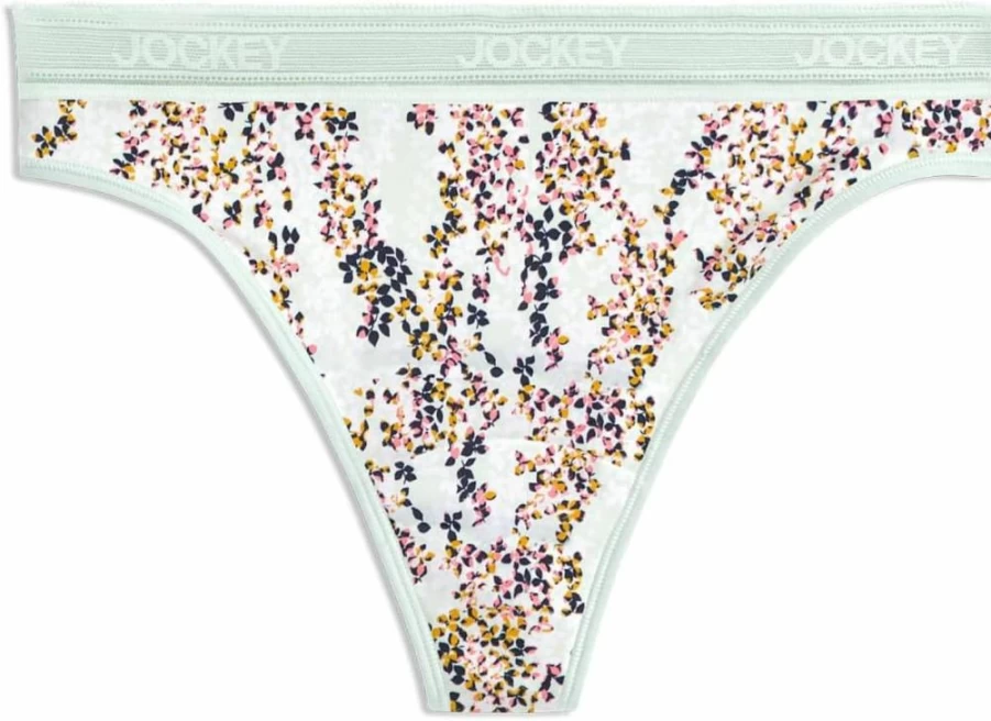 Jockey Women's Microfiber Thong - Light Absorbency, Comfortable & Worry-Free Underwear