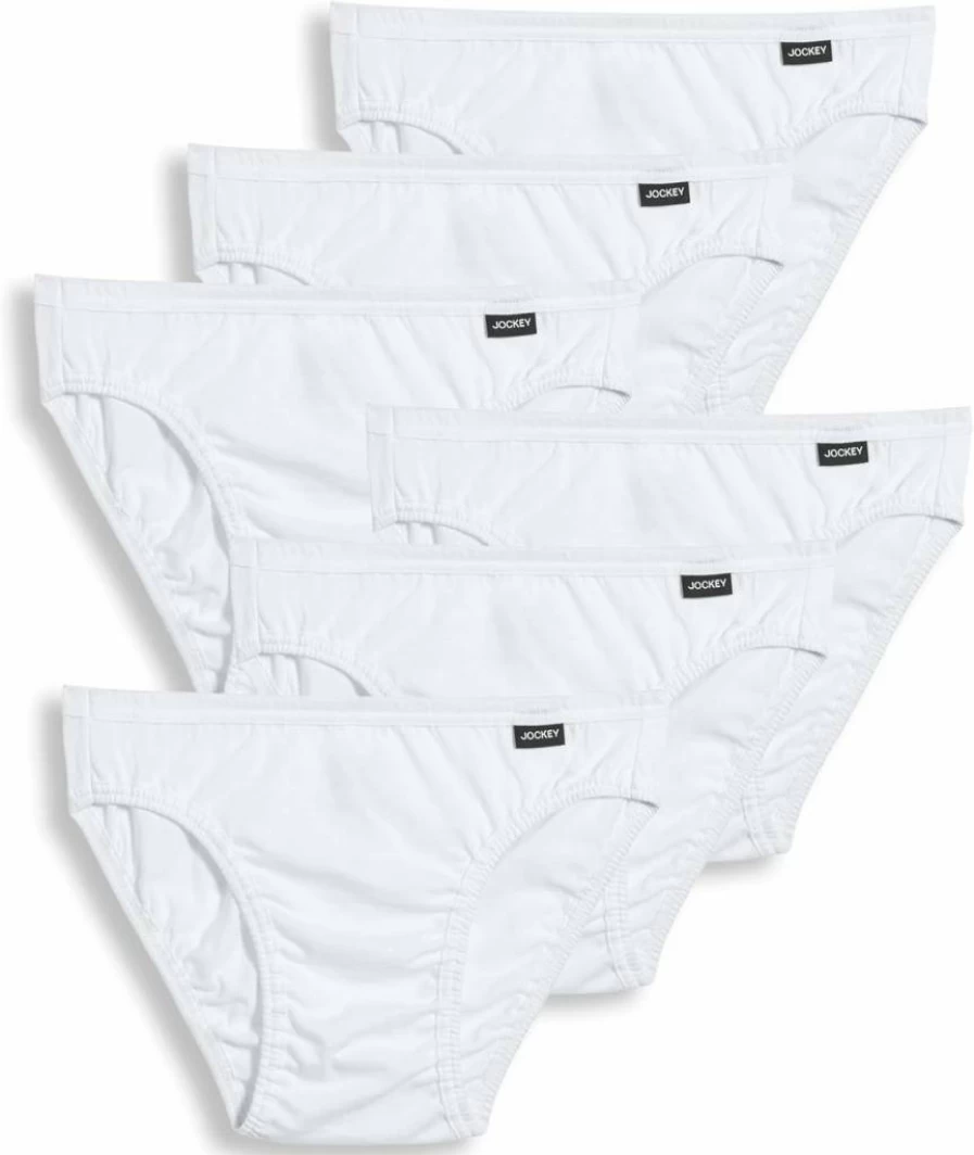 Jockey Men's Elance Bikini Underwear 6-Pack - Comfortable & Breathable Cotton Briefs for Men