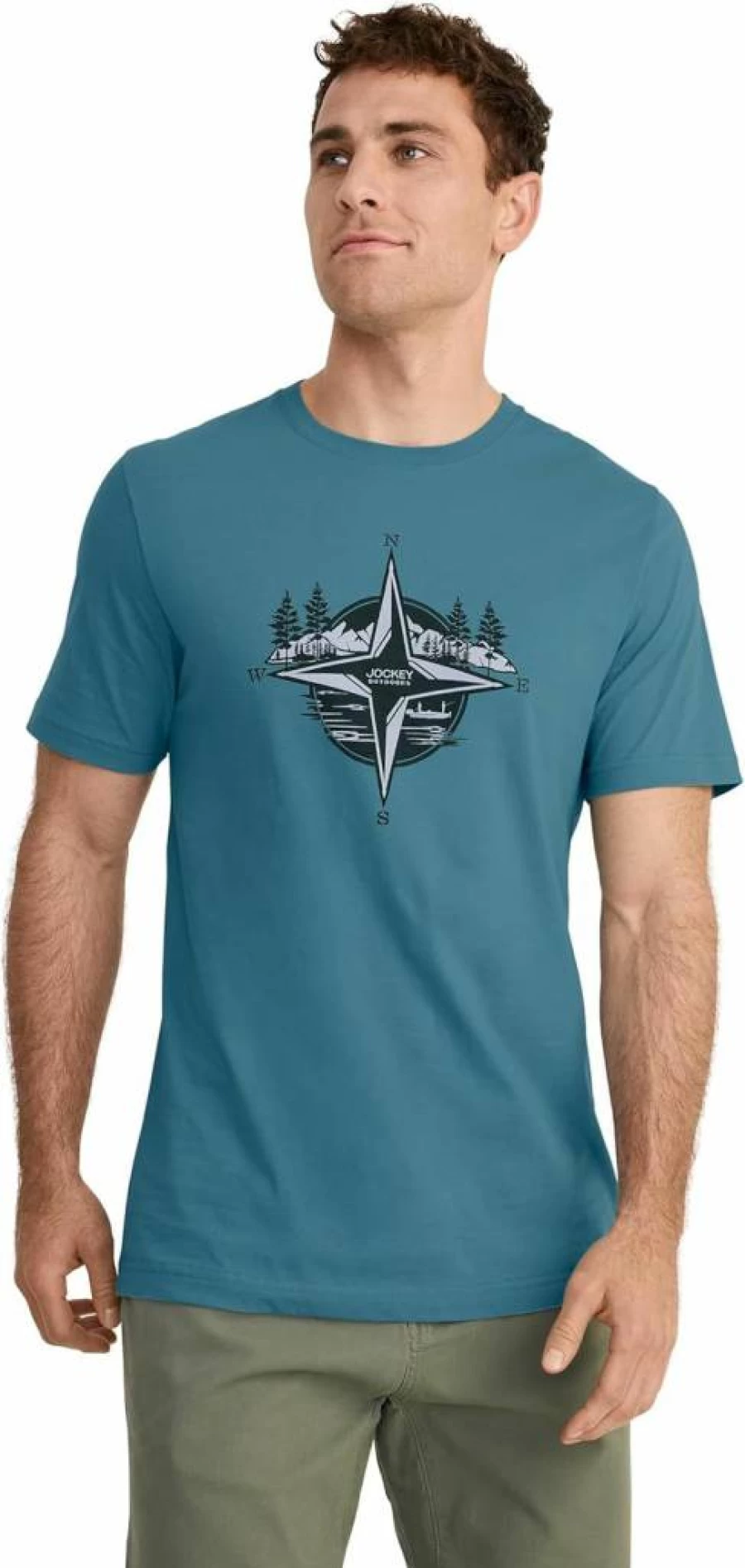 Jockey Men's Heritage Graphic Short Sleeve Casual T-Shirt for Outdoor Wear