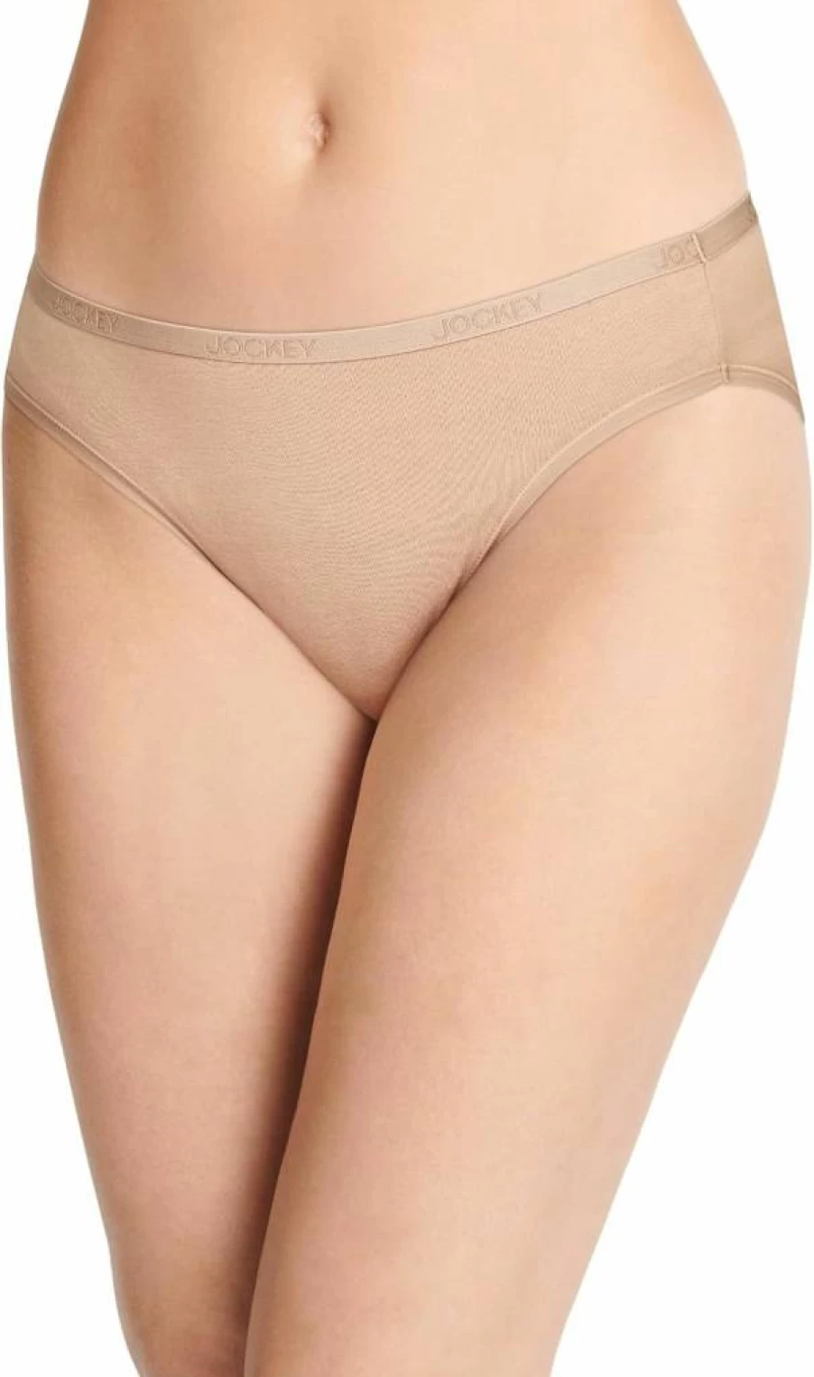 Jockey Women's Organic Cotton Bikini Underwear 6-Pack - Soft Stretch Comfort Logo Design