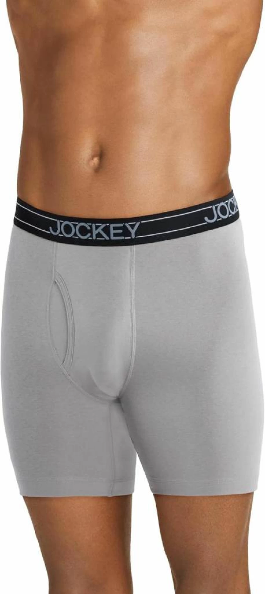Jockey Men's Cotton Blend 7-Inch Boxer Briefs 4-Pack - Lightweight Comfort Underwear