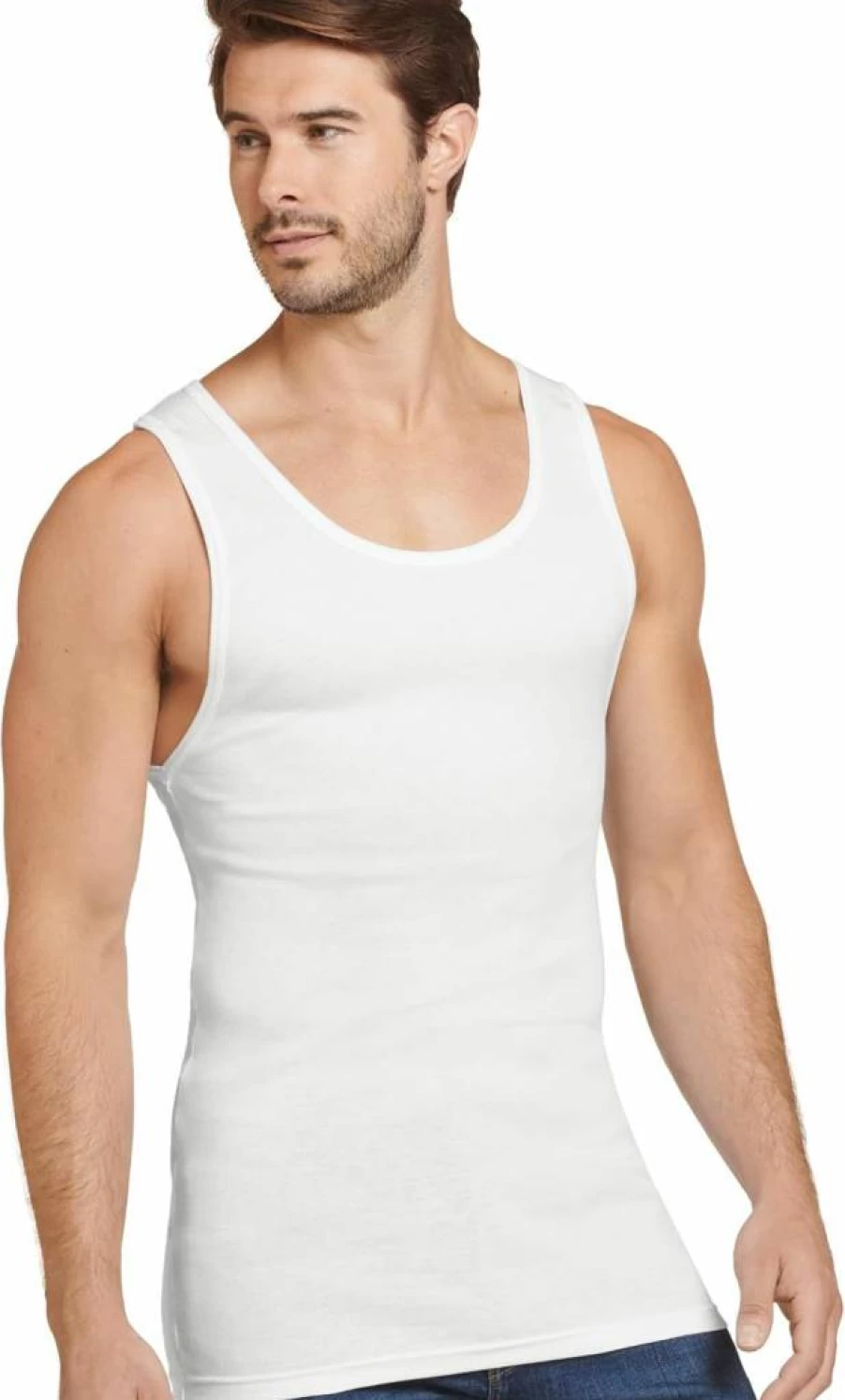 Jockey Men's 100% Cotton Made in USA Tank Top Undershirt 2-Pack - Breathable Comfort Fit