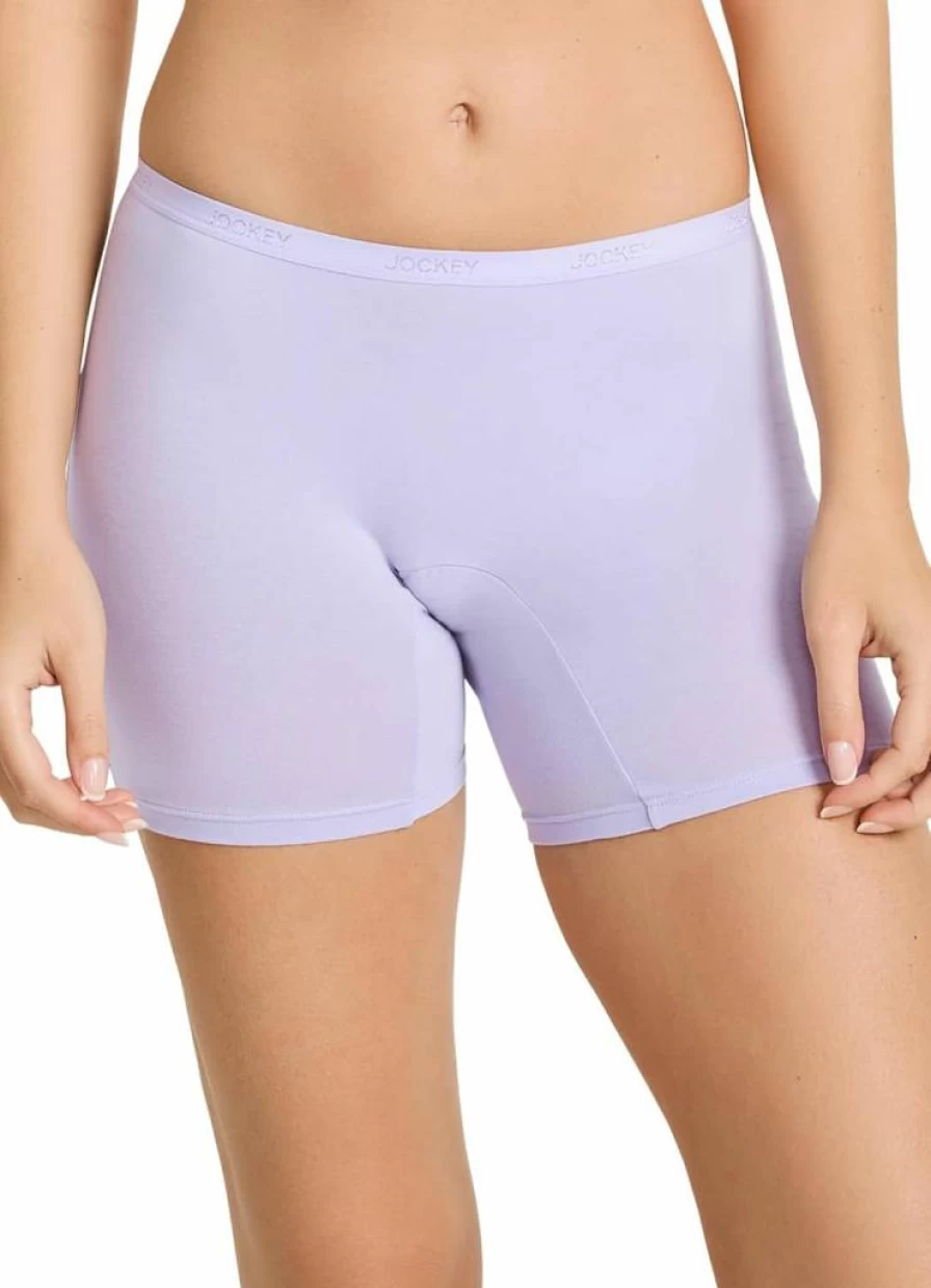 Jockey Women's Cotton Stretch Boxer Briefs - Moderate Absorbency, Worry-Free Comfort Underwear