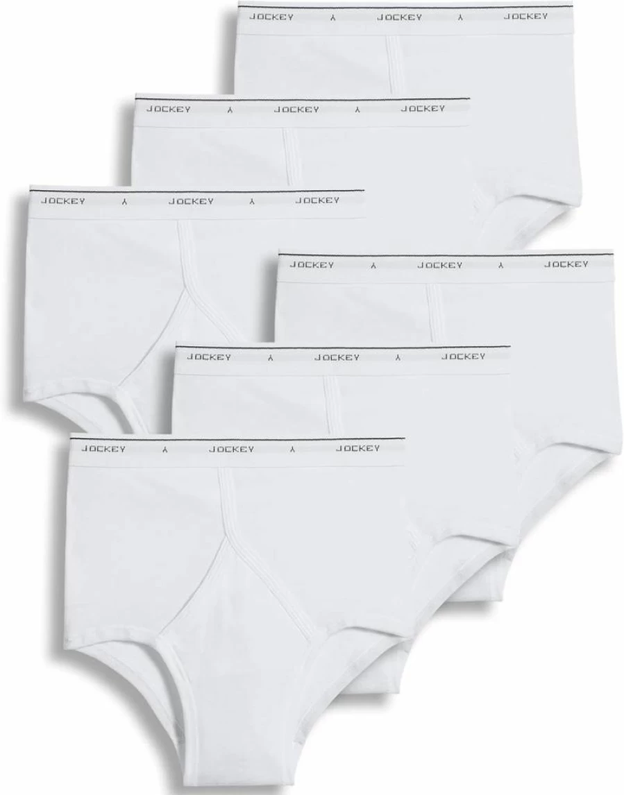 Jockey Men's Classic Brief Underwear - 6 Pack, Comfort Fit for Big & Tall, Soft Cotton, Breathable, Multipack