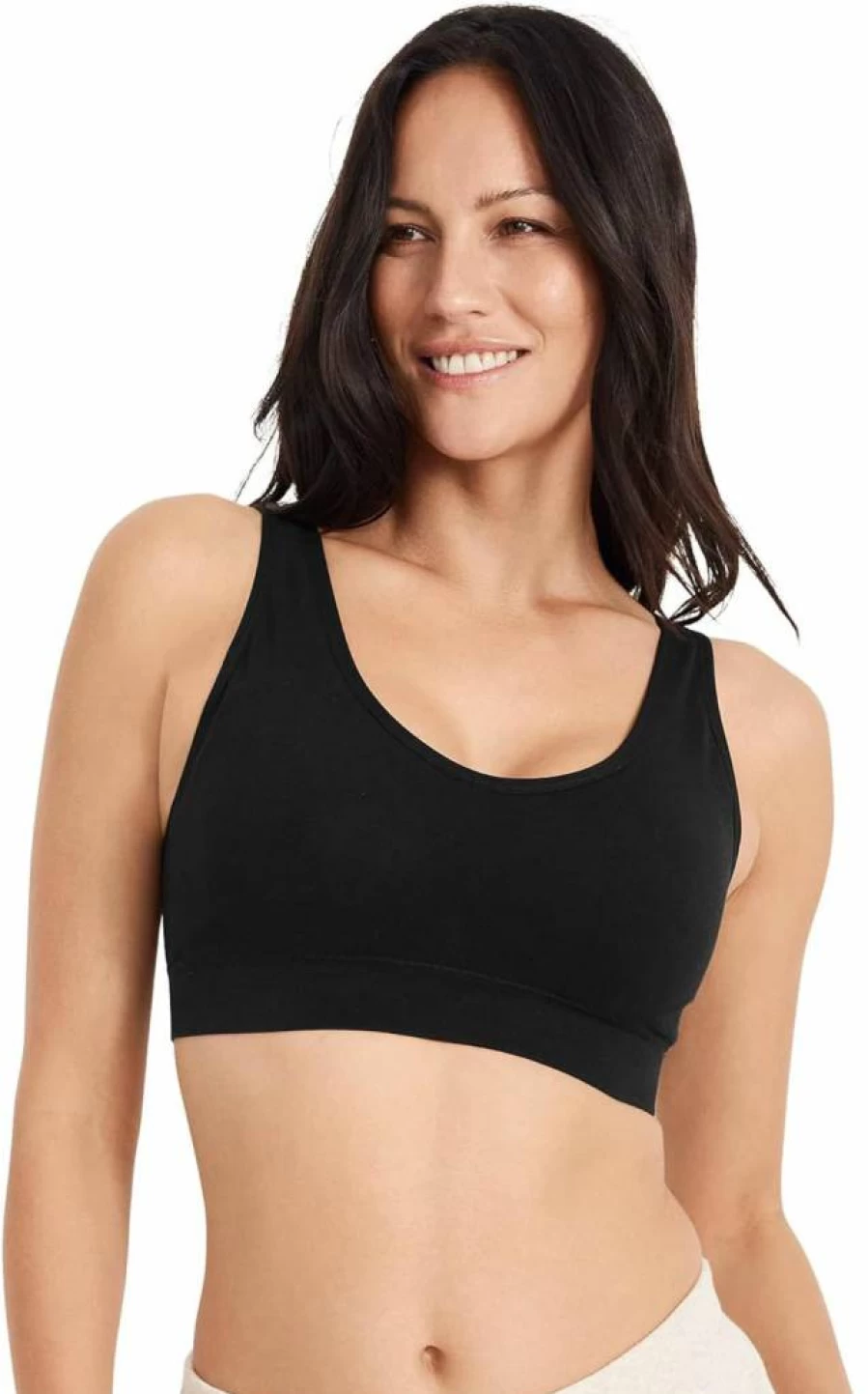 Jockey Women's Seamless Cotton Bralette - Light Support Comfort Bra