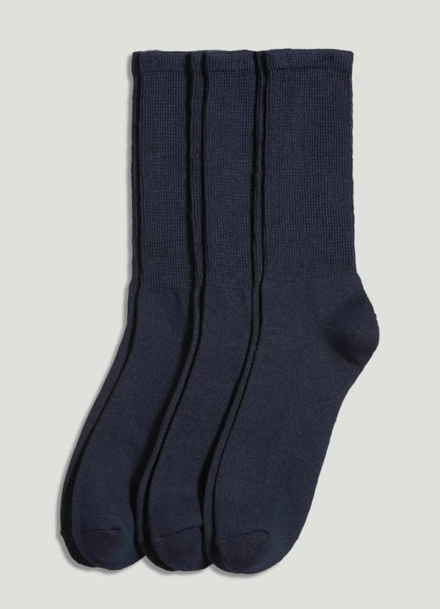Jockey Men's Non-Binding Crew Socks 3-Pack - Comfortable & Breathable Cotton Socks for Daily Wear