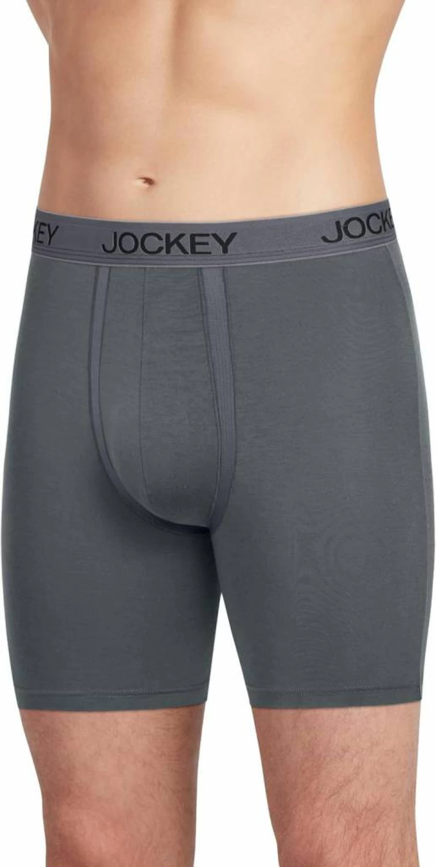 Jockey Men's Ultra Soft Modal Boxer Briefs 6" Anti-Chafe Underwear - 3 Pack Comfortable Breathable Shorts