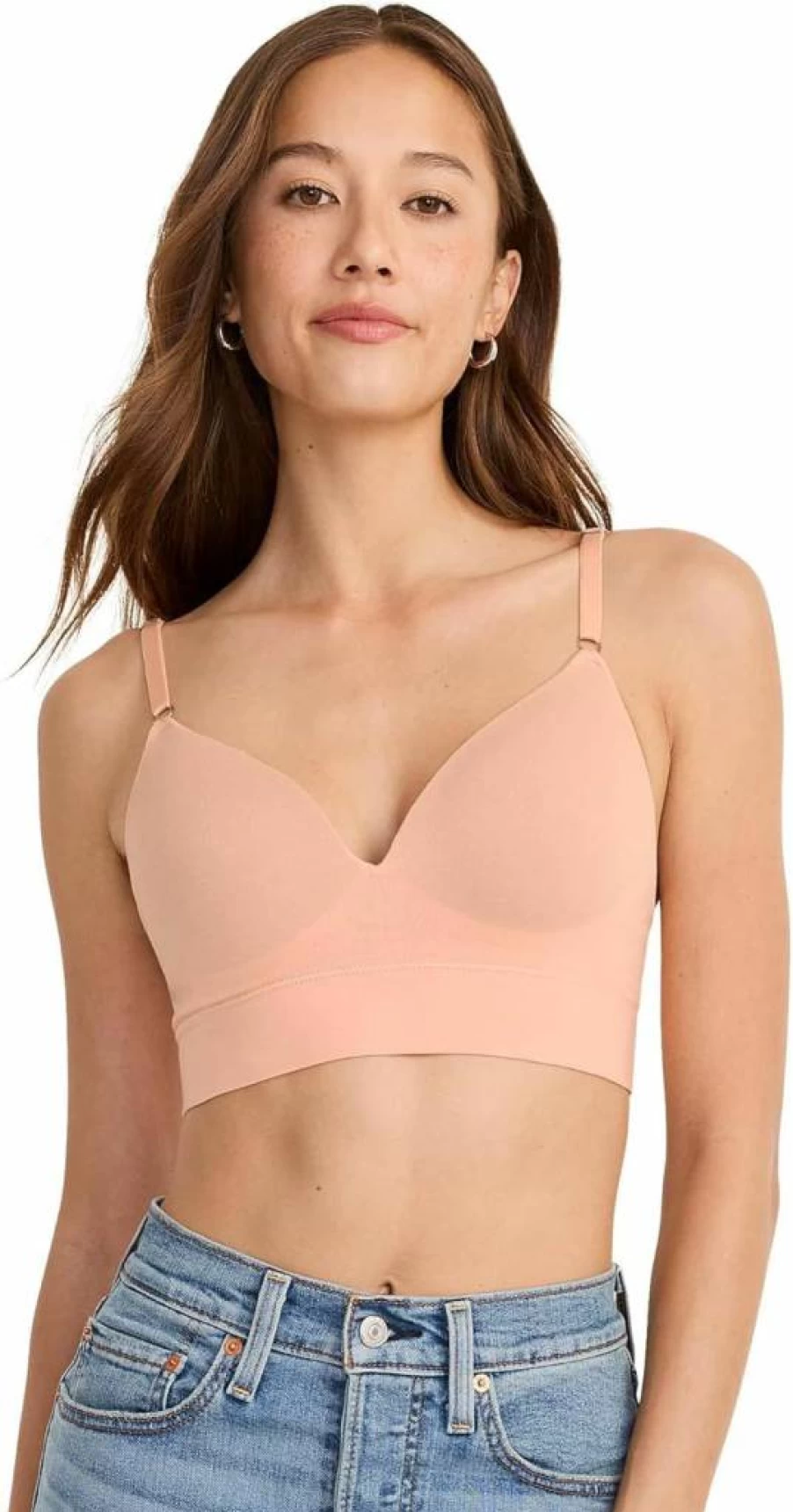 Jockey Women's Seamless T-Shirt Bralette - Smooth Comfort Wireless Bra