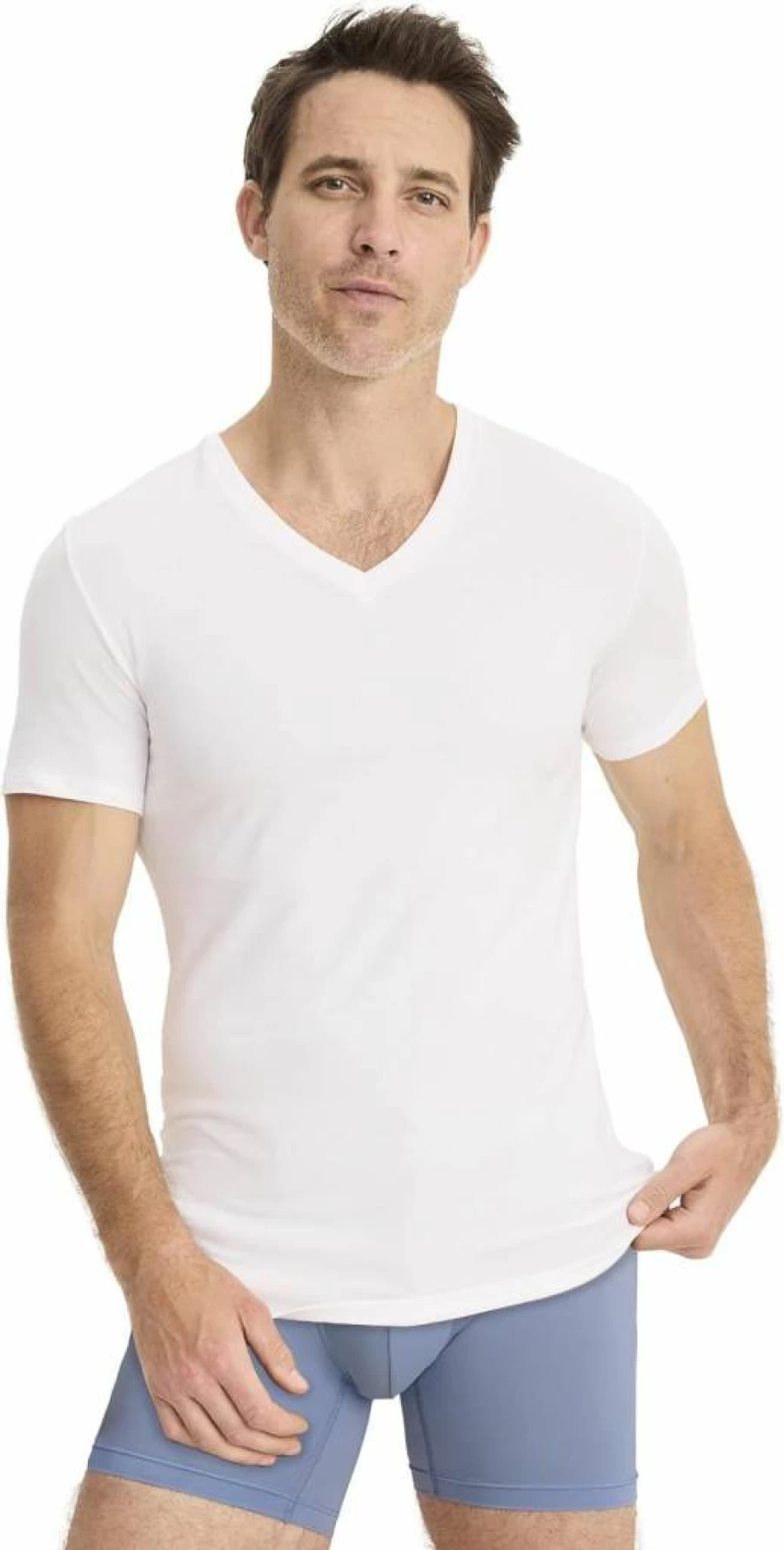 Jockey Men's Cotton Stretch V-Neck Undershirt 3-Pack - Smooth Fit Comfort Breathable undershirts for Men