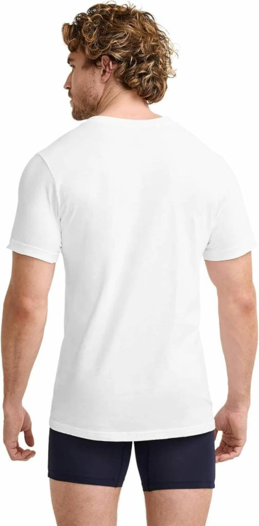 Jockey Men's Classic V-Neck Undershirt 2-Pack - Big & Tall Comfort Fit Cotton Crewneck Tees