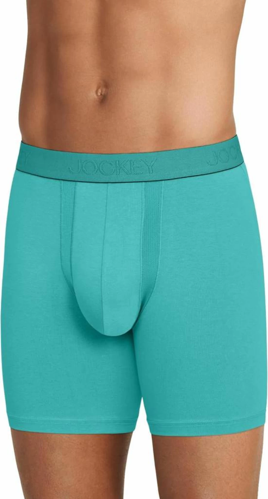 Jockey Men's Cotton Stretch Boxer Briefs - Anti-Chafe Pouch, 6-Inch Leg, 2-Pack
