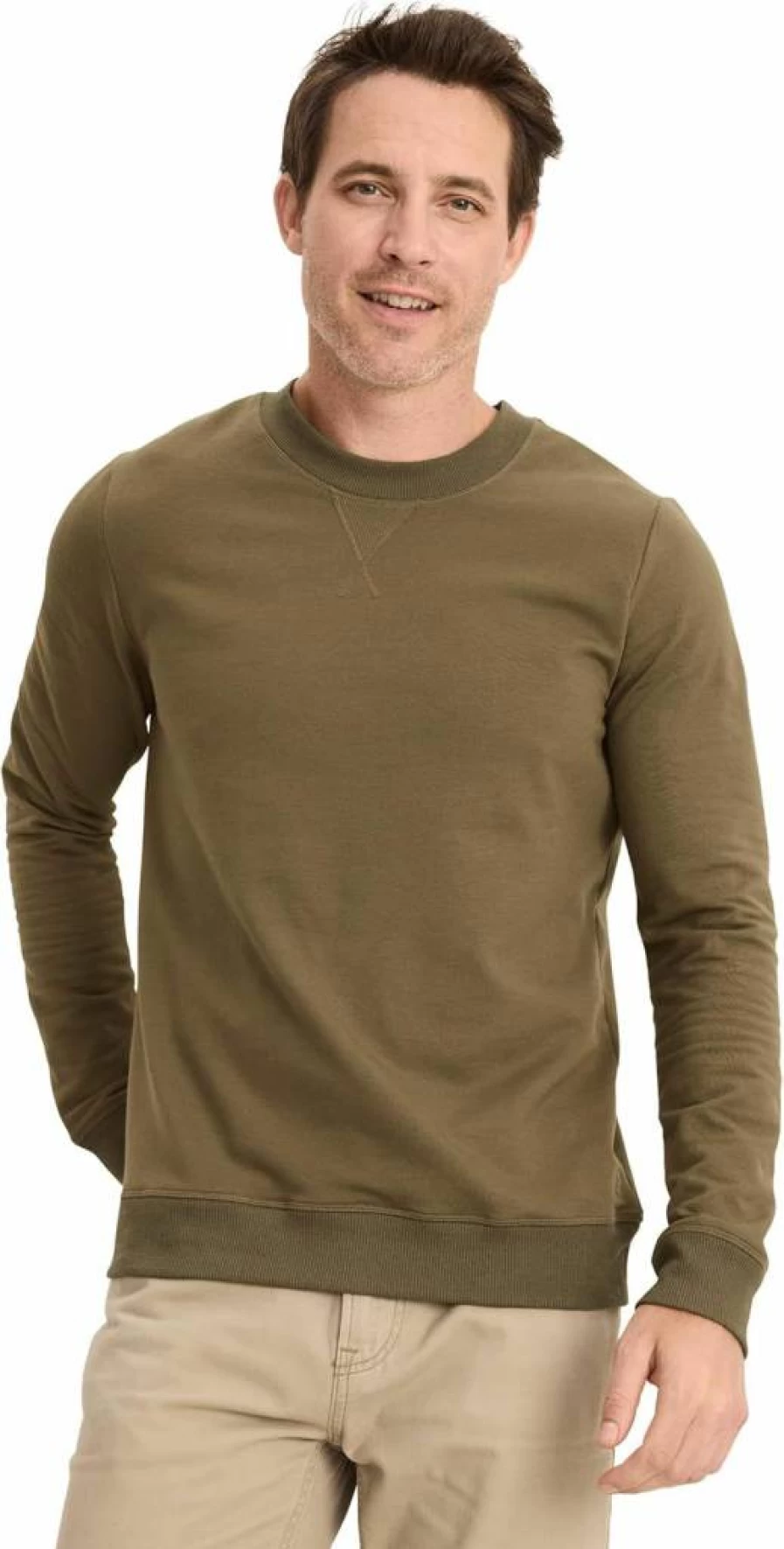 Jockey Men's Fleece Crewneck Sweatshirt - Soft Cotton Blend Lounge Wear for Comfort & Warmth