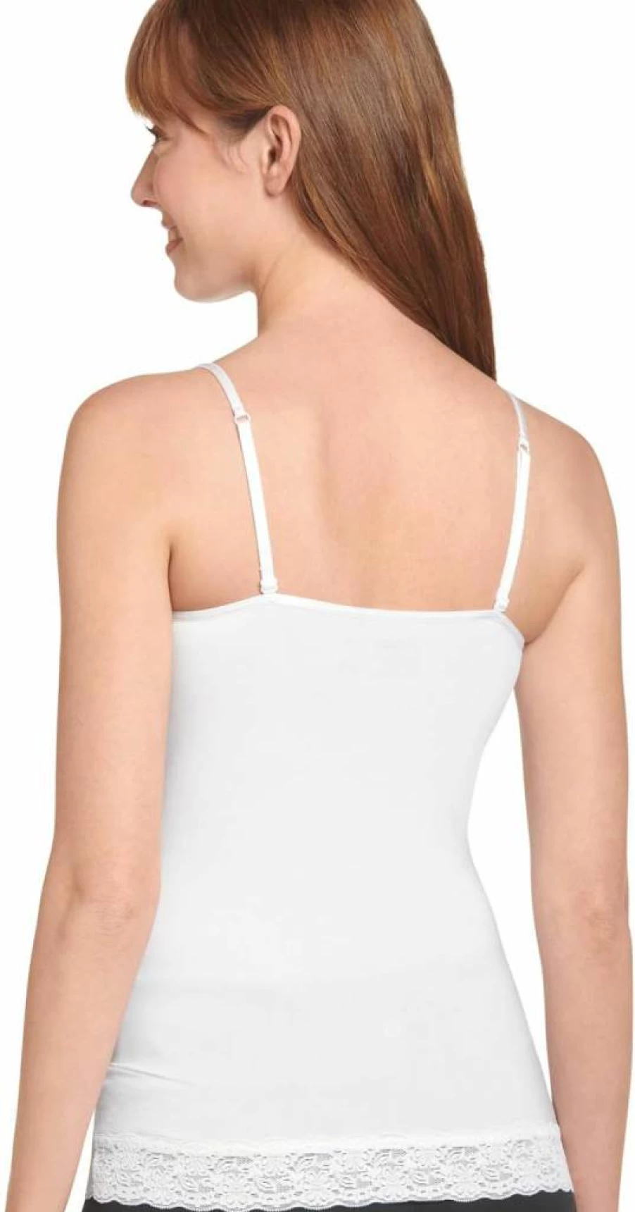 Jockey Women's Ultralight Smoothing Shapewear Cami with Lace Trim - Skimmies Seamless Comfort