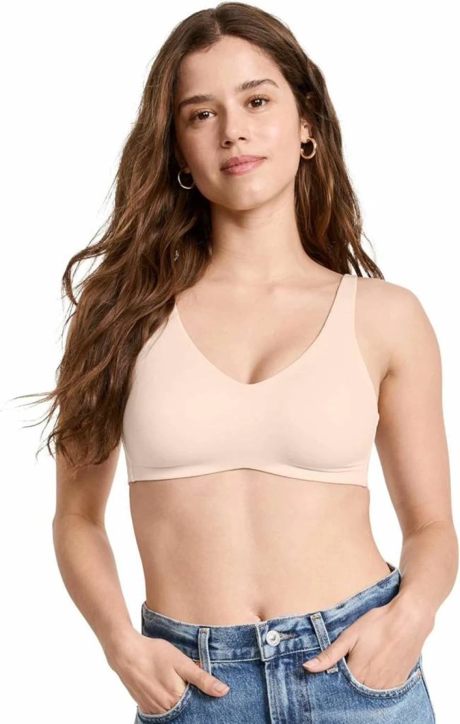 Jockey Women's Smooth & Sleek Microfiber Wirefree T-Shirt Bra - Full Coverage Unlined Comfort Bra