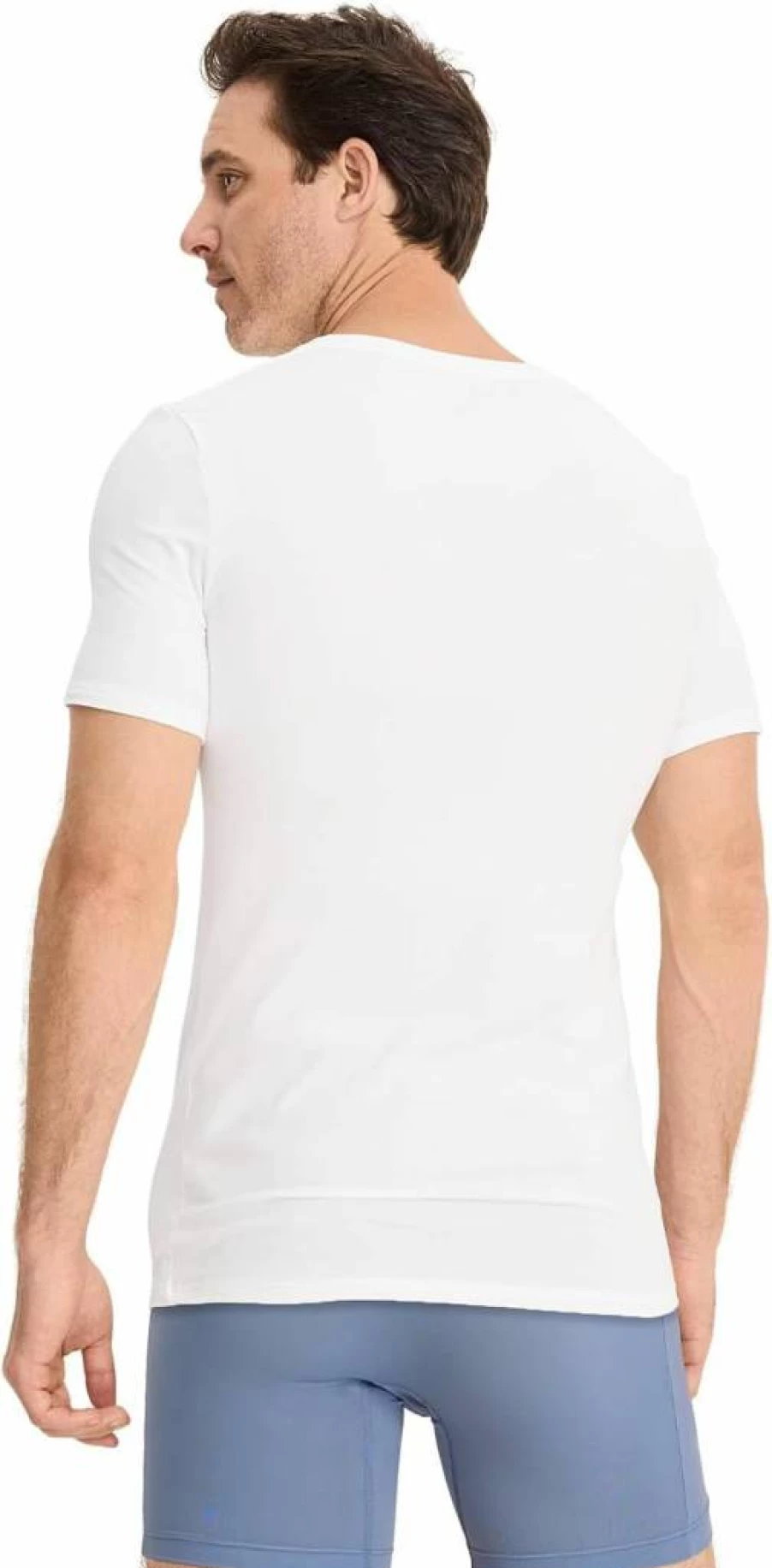 Jockey Men's Cotton Stretch V-Neck Undershirt 3-Pack - Smooth Fit, Breathable, Diamond White, Size S