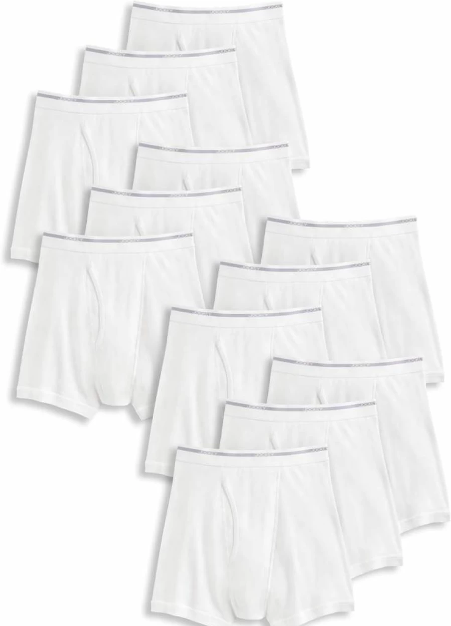 Jockey Men's Classic 5-Inch Boxer Briefs - 12 Pack Lightweight Comfort Underwear for Everyday Wear