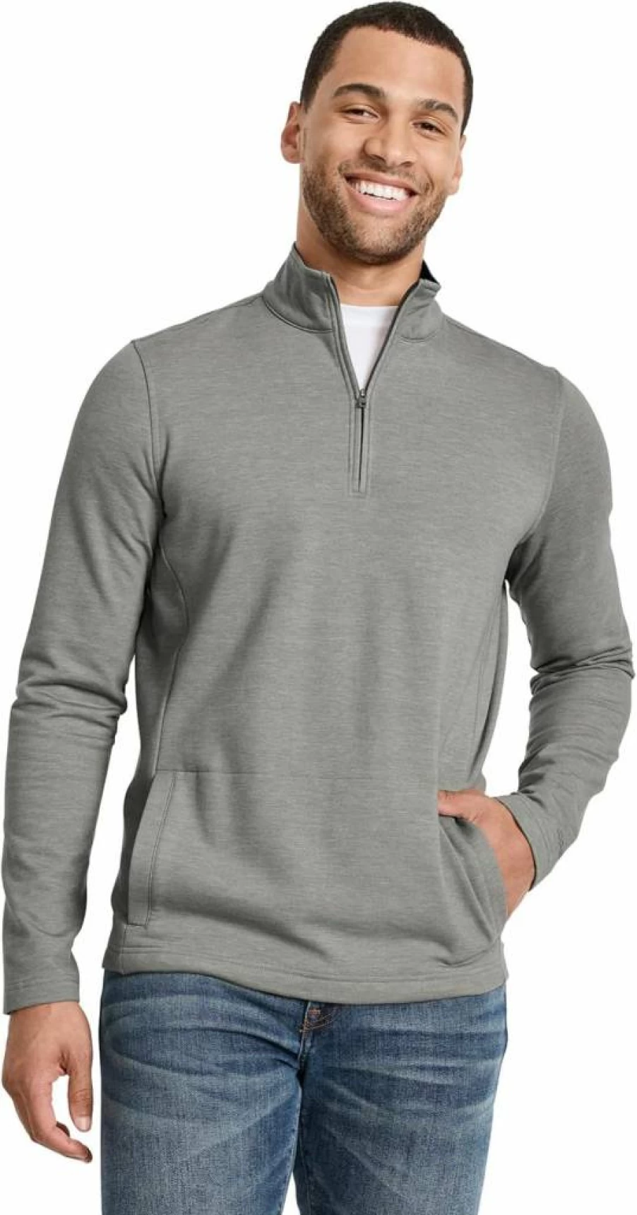 Jockey Men's Everactive 1/4 Zip Performance Pullover - Lightweight Activewear Top for Workouts