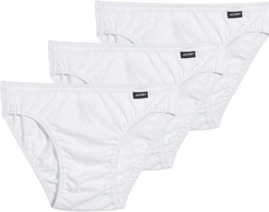 Jockey Men's Elance Bikini Underwear 3-Pack - Soft, Comfortable & Breathable Cotton Briefs for Men