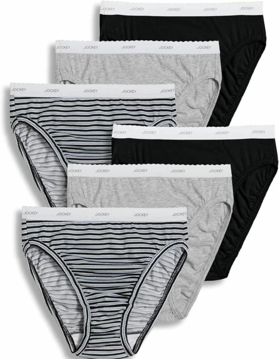 Jockey Women's Classic French Cut Underwear 6-Pack - Comfortable Cotton Panties Multipack