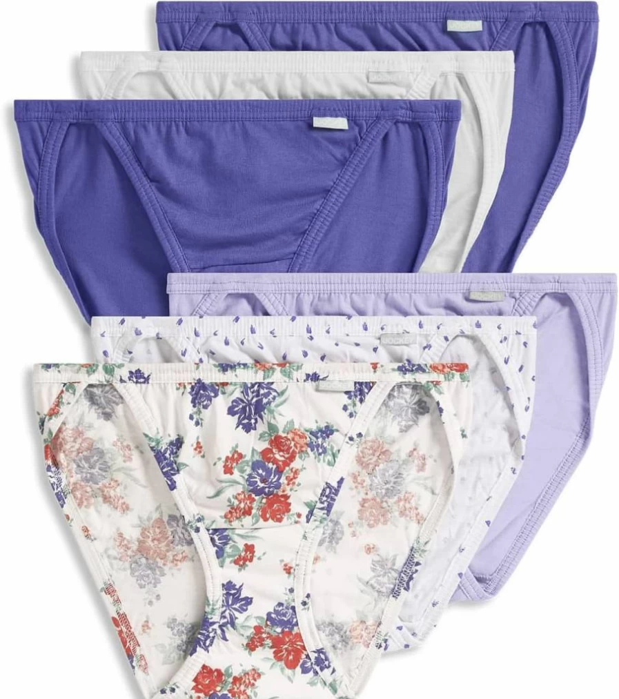 Jockey Women's Elance Bikini Underwear 6-Pack - Soft String Panties Multipack