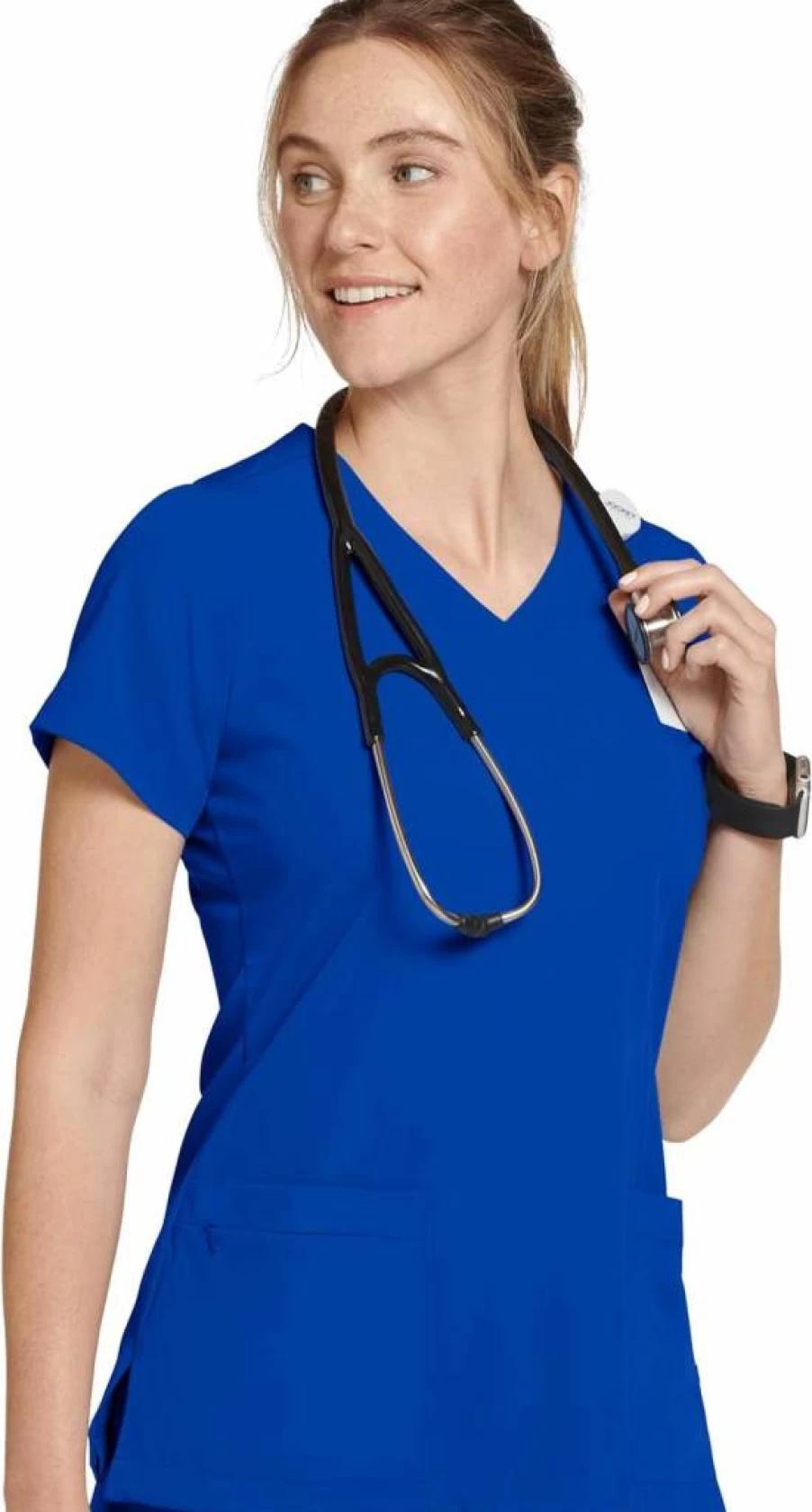 Jockey Women's Mock Wrap Scrub Top - Comfortable Medical Uniform for Healthcare Professionals